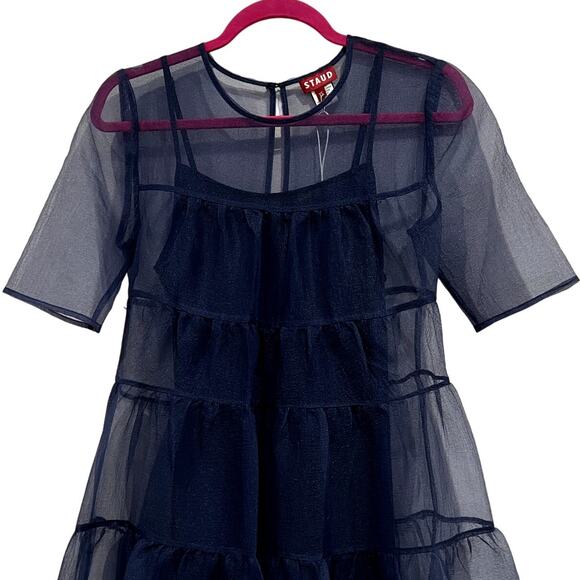 NEW NWT STAUD Hyacinth Organza Maxi Dress - Picture 3 of 7